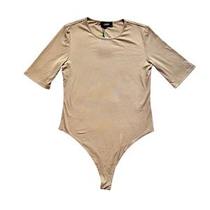 Cider NWT Ribbed Bodysuit Beige‎ Size XL